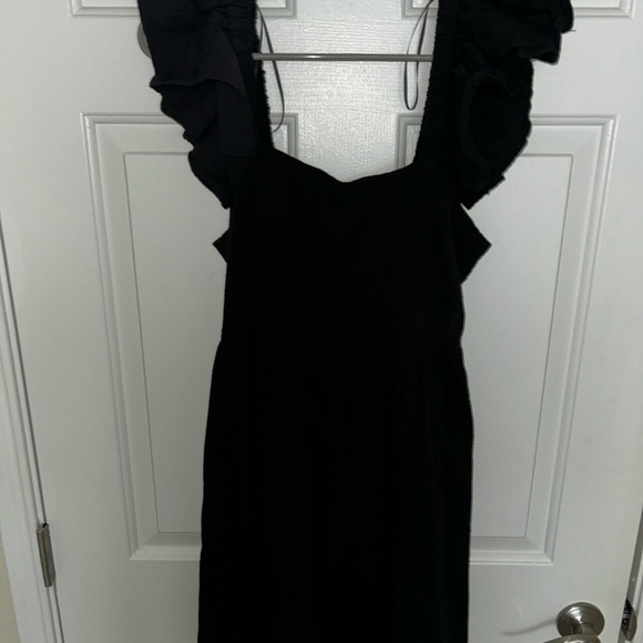 Francesca's Collections Black Ruffle Mini Dress - Picture 3 of 3